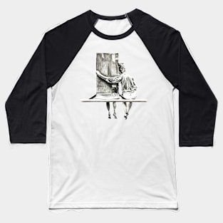 You are Enough  -  black & white Baseball T-Shirt